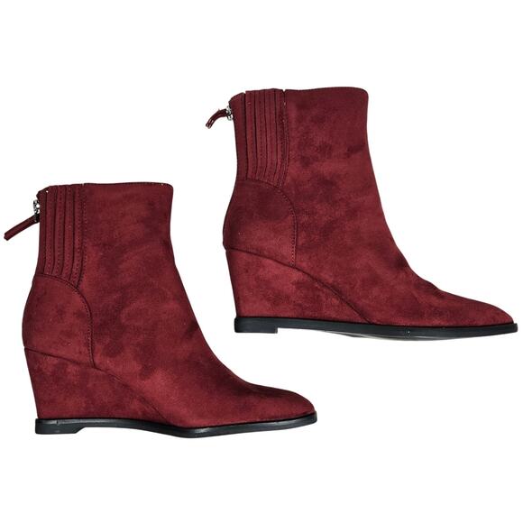 Dolce Vita Tippy Heeled Suede‎ Bootie Burgundy 7 NWT - Picture 4 of 12